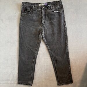 Bugle Boy Men's Washed Black Straight Jeans